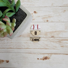 Load image into Gallery viewer, Acrylic &amp; Wood Personalized Baseball Drops
