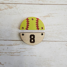 Load image into Gallery viewer, Acrylic &amp; Wood Personalized Softball Drops
