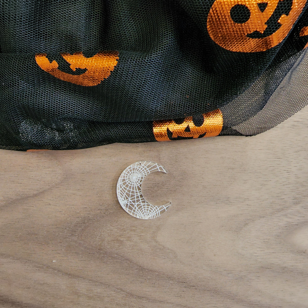 Acrylic Halloween Spider Web Moons