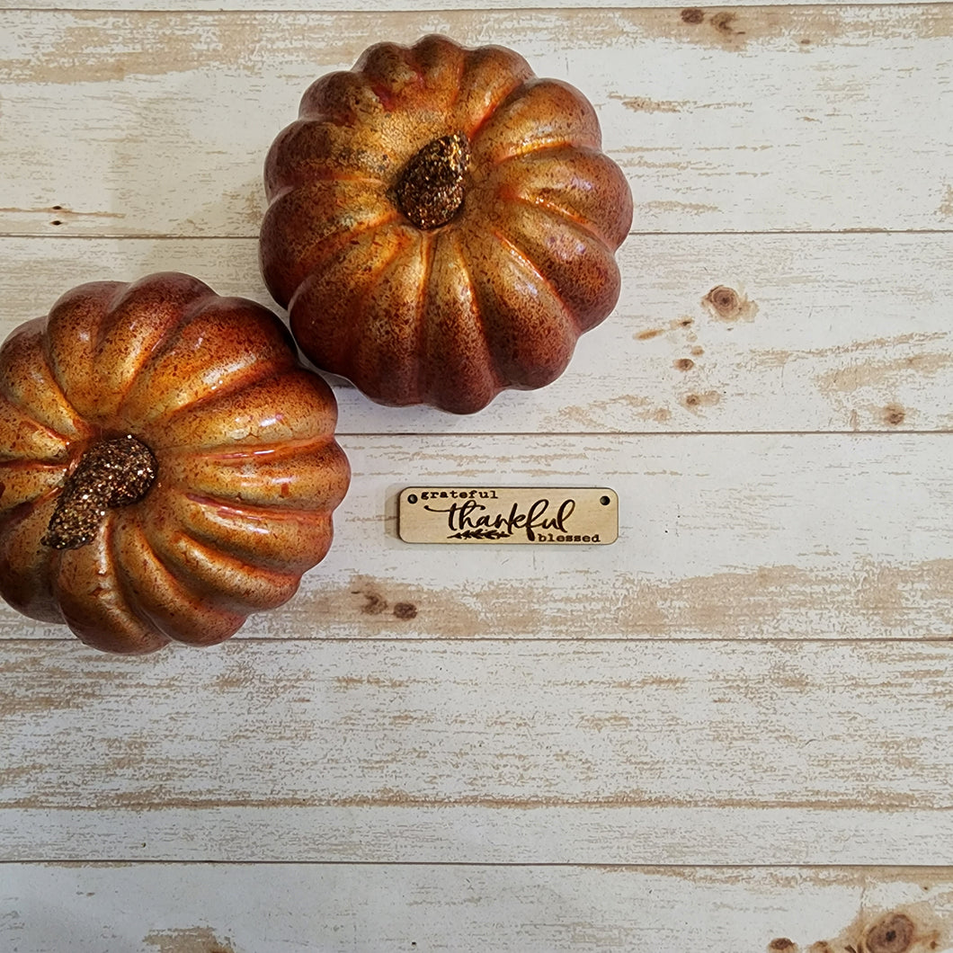 Fall Grateful, Thankful, Blessed Bar Necklace