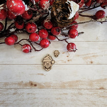 Load image into Gallery viewer, Christmas Skull with Santa Hat Earrings
