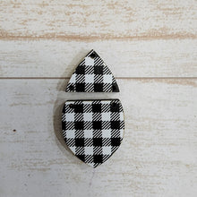 Load image into Gallery viewer, Mini White &amp; Black Buffalo Plaid Pattern Interchangeable Split Drops
