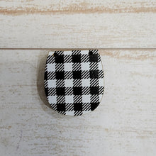 Load image into Gallery viewer, Mini White &amp; Black Buffalo Plaid Pattern Interchangeable Split Drops
