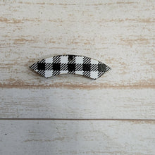 Load image into Gallery viewer, Mini White &amp; Black Buffalo Plaid Pattern Semi Arc Connectors
