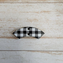 Load image into Gallery viewer, Mini White &amp; Black Buffalo Plaid Pattern Semi Arc Connectors
