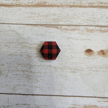 Load image into Gallery viewer, Mini Red &amp; Black Buffalo Pattern Print Connectors
