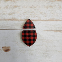 Load image into Gallery viewer, Mini Red &amp; Black Buffalo Plaid Pattern Interchangeable Split Drops
