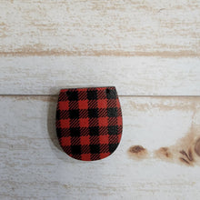 Load image into Gallery viewer, Mini Red &amp; Black Buffalo Plaid Pattern Interchangeable Split Drops
