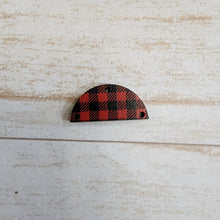 Load image into Gallery viewer, Mini Red &amp; Black Buffalo Plaid Pattern Round Interchangeable Blanks
