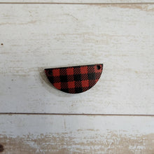 Load image into Gallery viewer, Mini Red &amp; Black Buffalo Plaid Pattern Round Interchangeable Blanks
