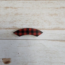 Load image into Gallery viewer, Mini Red &amp; Black Buffalo Plaid Pattern Semi Arc Connectors
