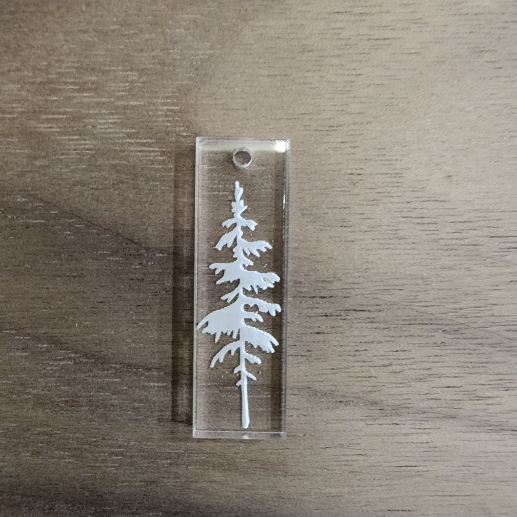 Acrylic Christmas Pine Tree Drops