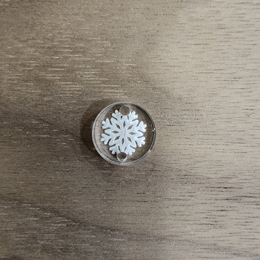 Acrylic Christmas Double Hole Snowflake Connectors