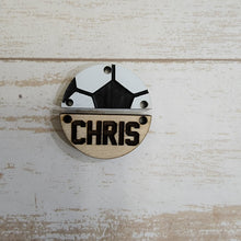 Load image into Gallery viewer, Acrylic &amp; Wood Personalized Soccer Drops
