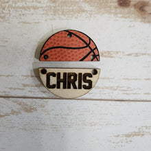 Load image into Gallery viewer, Acrylic &amp; Wood Personalized Basketball Drops
