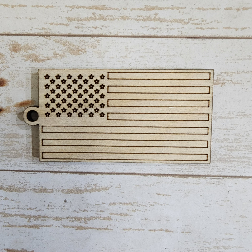 American Flag Keychain