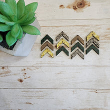 Load image into Gallery viewer, St Patrick&#39;s Day Patterned Triple Chevron Drops
