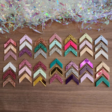 Load image into Gallery viewer, Acrylic Spring Triple Chevron Drops
