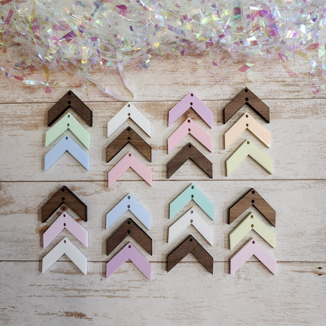 Acrylic Spring Pastel Triple Chevron Drops