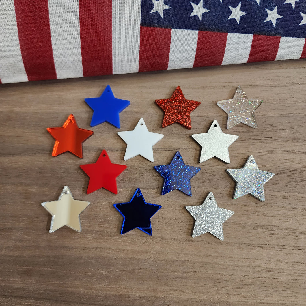 Patriotic Acrylic Star Drops