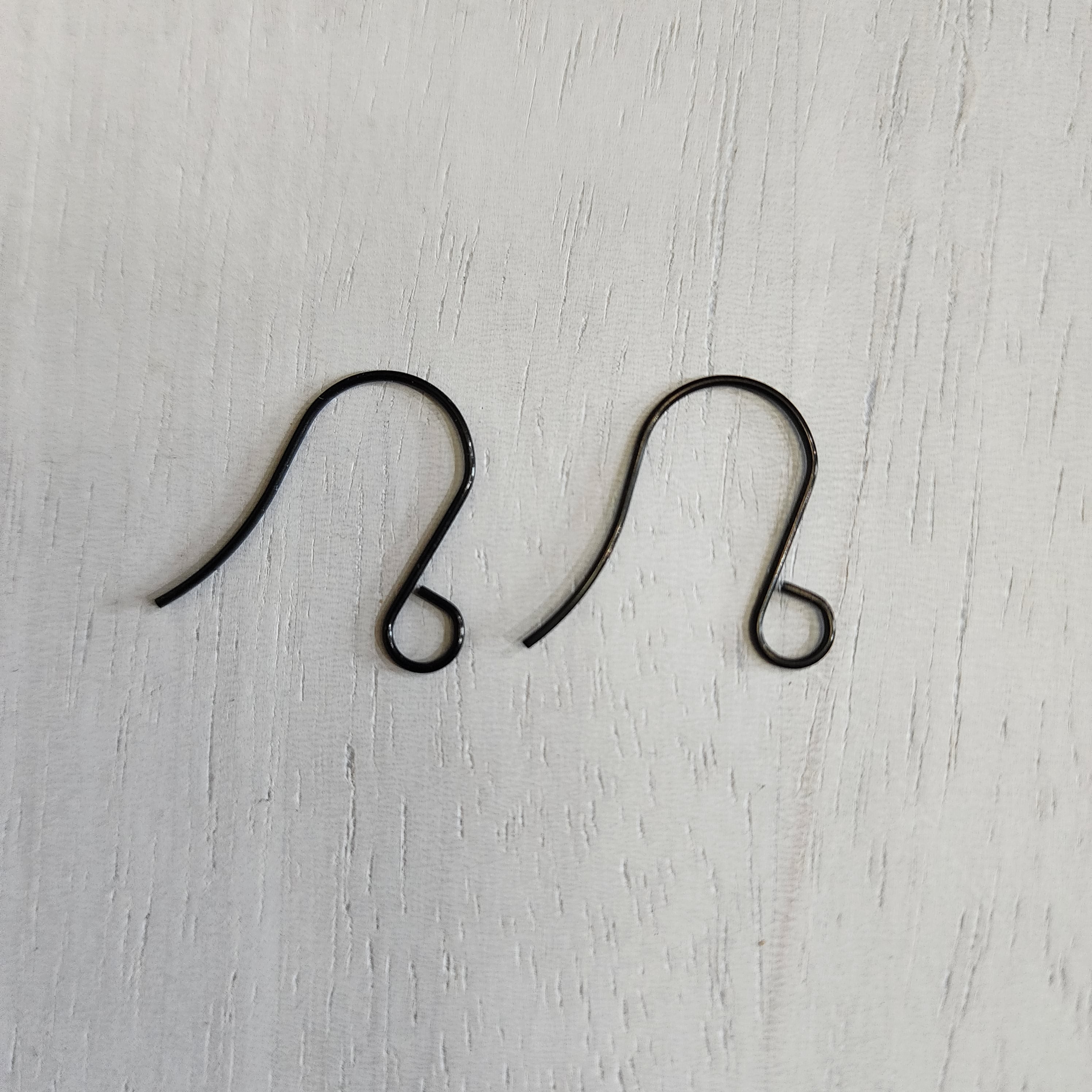Tall Large Outer Loop Ear Wires - BLACK, 316 Stainless Steel ...