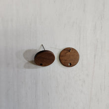 Load image into Gallery viewer, Walnut Wood Round Stud with Post, 15mm - 304 Stainless Steel
