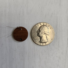 Load image into Gallery viewer, Walnut Wood Round Stud with Post, 15mm - 304 Stainless Steel
