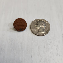 Load image into Gallery viewer, Walnut Wood Round Stud with Post, 15mm - 304 Stainless Steel
